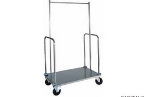 Carrello porta abiti e bagagli in acciaio inox Carrello porta abiti e bagagli in acciaio inox