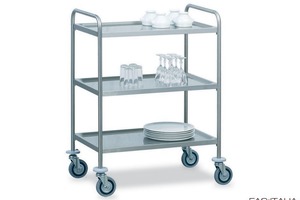 Carrello servizio inox