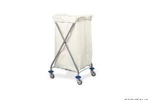 Carrello pieghevole cromato con sacco