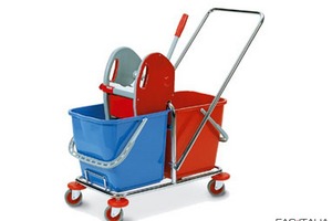 Carrello pulizie con doppia vasca 25 lt